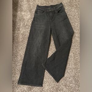 Levi’s black label wide leg, high waisted, cropped jeans